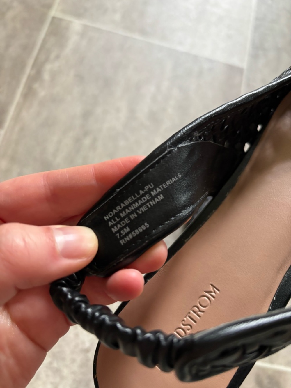Arabella Woven Slingback Flat Black 7.5 - Picture 5 of 8